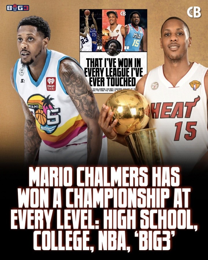 冠军体质！查尔莫斯：BIG3夺冠意味着我在所有打过的联赛都有冠军